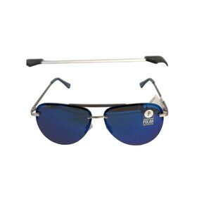 Kreedom Polarized Aviator Sunglasses UV Protection Metal Frame Blue Lenses NEW